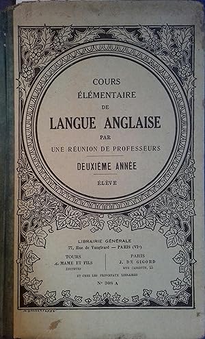 Seller image for Cours lmentaire de langue anglaise (deuxime anne). for sale by Librairie Et Ctera (et caetera) - Sophie Rosire