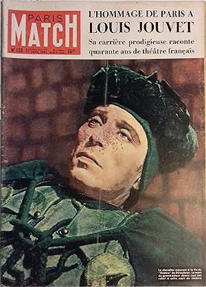 Paris Match N° 128 : L'hommage de Paris à Louis Jouvet. 1er septembre 1951.