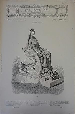 Image du vendeur pour L'art pour tous, encyclopdie de l'art industriel et dcoratif. N 173. Contient quatre gravures en noir et blanc : Cramique grecque antique - Grilles en fer forg (Dix-septime sicle) - Miniatures sur velin (Seizime sicle) - Escabeaux  dossier (Fabrique italienne, seizime sicle). 28 fvrier 1867. mis en vente par Librairie Et Ctera (et caetera) - Sophie Rosire