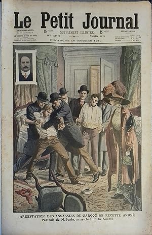 Le Petit journal - Supplément illustré N° 1039 : Arrestation des assassins du garçon de recettes ...