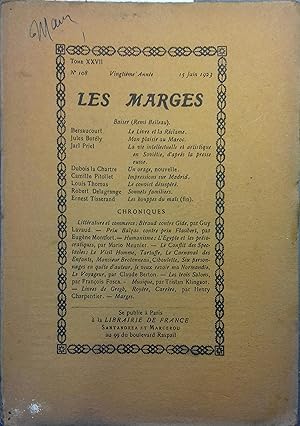 Les Marges N° 108. Textes de : Eugène Montfort - Besaucourt - Jarl Priel - Dubois La Chartre - Ca...
