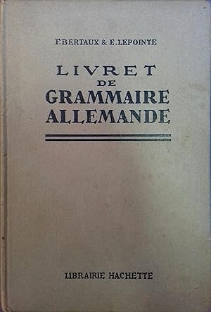 Seller image for Livret de grammaire allemande. Vers 1950. for sale by Librairie Et Ctera (et caetera) - Sophie Rosire