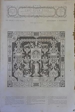 L'art pour tous, encyclopédie de l'art industriel et décoratif. N° 325. Contient 2 gravures en no...
