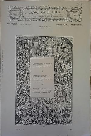 L'art pour tous, encyclopédie de l'art industriel et décoratif. N° 292. Contient 4 gravures en no...