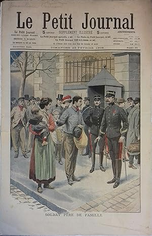 Le Petit journal - Supplément illustré N° 901 : Soldat père de famille. (A Port-Vendres).(Gravure...