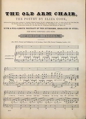 Seller image for The Old Arm Chair, The poetry by Eliza Cook. With a full-length portrait of the Authoress, engraved on steel. for sale by Paul van Kuik Antiquarian Music