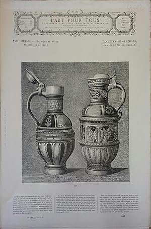 L'art pour tous, encyclopédie de l'art industriel et décoratif. N° 163. Contient quatre gravures ...
