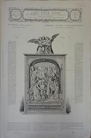 L'art pour tous, encyclopédie de l'art industriel et décoratif. N° 219 Contient quatre gravures e...