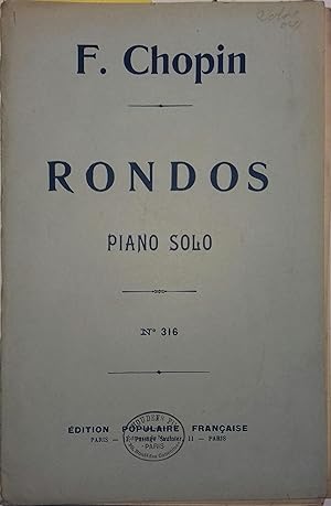 Image du vendeur pour Rondos. Piano solo. N 316. Vers 1950. mis en vente par Librairie Et Ctera (et caetera) - Sophie Rosire