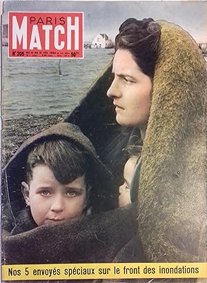 Paris Match N° 205 : Inondations en Hollande. - Oradour. 14 février 1953.