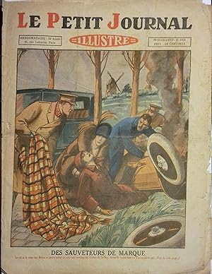 Le Petit journal illustré N° 1923 : Des sauveteurs de marque : le roi et la reine de Belgique (Gr...