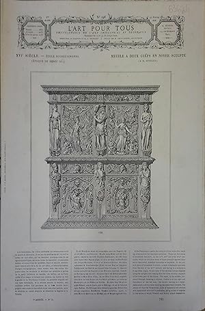 L'art pour tous, encyclopédie de l'art industriel et décoratif. N° 196. Contient quatre gravures ...