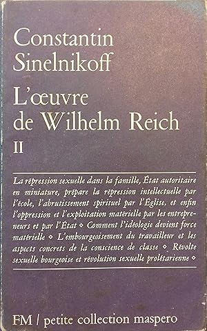 Seller image for L'oeuvre de Wilhelm Reich. Volume 2 seul. for sale by Librairie Et Ctera (et caetera) - Sophie Rosire