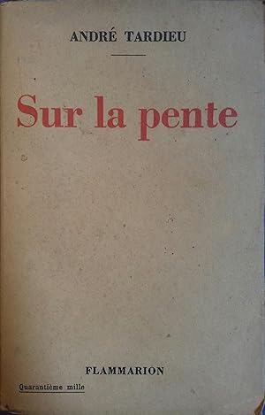 Seller image for Sur la pente. for sale by Librairie Et Ctera (et caetera) - Sophie Rosire