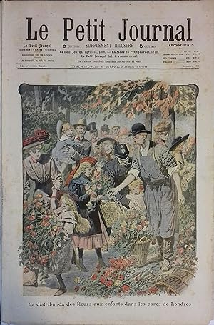 Le Petit journal - Supplément illustré N° 938 : Distribution de fleurs dans les parcs de Londres....