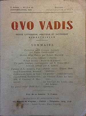 Image du vendeur pour Revue littraire, potique et satyrique bimestrielle. mis en vente par Librairie Et Ctera (et caetera) - Sophie Rosire