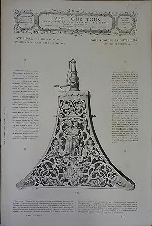 L'art pour tous, encyclopédie de l'art industriel et décoratif. N° 155. Contient quatre gravures ...