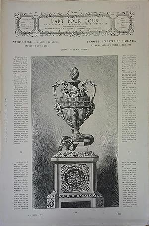 L'art pour tous, encyclopédie de l'art industriel et décoratif. N° 211. Contient quatre gravures ...