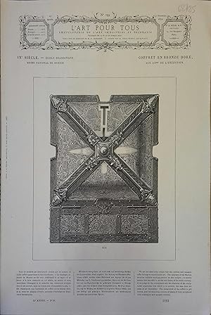 L'art pour tous, encyclopédie de l'art industriel et décoratif. N° 299. Contient 4 gravures en no...