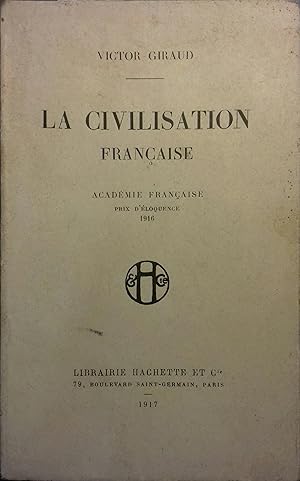 Seller image for La civilisation franaise. for sale by Librairie Et Ctera (et caetera) - Sophie Rosire