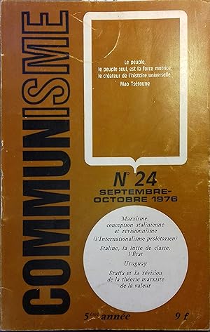 Communisme N° 24. Septembre-octobre 1976.