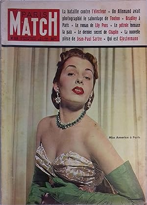 Paris Match N° 116 : Miss America en couverture - Elections - Sabordage de Toulon - Lily Pons - L...