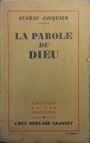 Image du vendeur pour La parole de Dieu. mis en vente par Librairie Et Ctera (et caetera) - Sophie Rosire