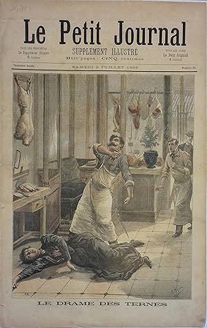 Le Petit journal - Supplément illustré N° 84 : Le drame des Ternes (La patronne d'une boucherie p...