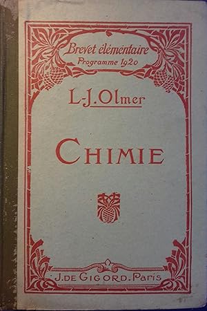 Chimie du brevet élémentaire. Conforme au programme de 1920.