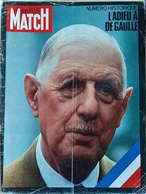 Paris Match N° 1124 : Numéro historique : L'adieu à De Gaulle. 21 novembre 1970.