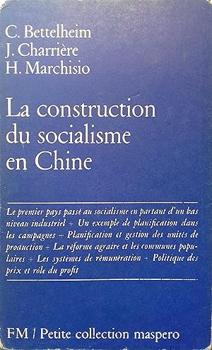 Imagen del vendedor de La construction du socialisme en Chine. a la venta por Librairie Et Ctera (et caetera) - Sophie Rosire