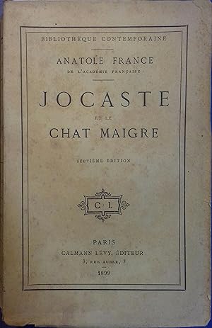 Bild des Verkufers fr Jocaste et le chat maigre. zum Verkauf von Librairie Et Ctera (et caetera) - Sophie Rosire