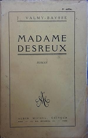 Seller image for Madame Desreux. Vers 1930. for sale by Librairie Et Ctera (et caetera) - Sophie Rosire