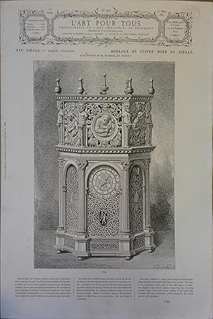 L'art pour tous, encyclopédie de l'art industriel et décoratif. N° 307. Contient 4 gravures en no...