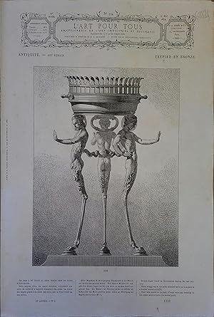 L'art pour tous, encyclopédie de l'art industriel et décoratif. N° 334. Contient 2 gravures en no...