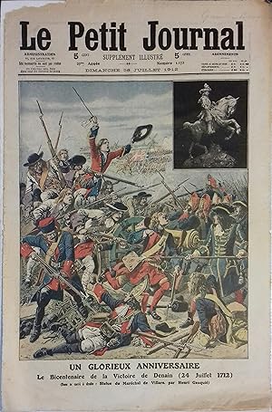 Le Petit journal - Supplément illustré N° 1132 : Bicentenaire de la victoire de Denain. (Gravure ...