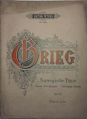 Image du vendeur pour Norwegische Tnze. Danses norvgiennes. Norwegian Dances. Opus 35. Piano solo. Vers 1950. mis en vente par Librairie Et Ctera (et caetera) - Sophie Rosire