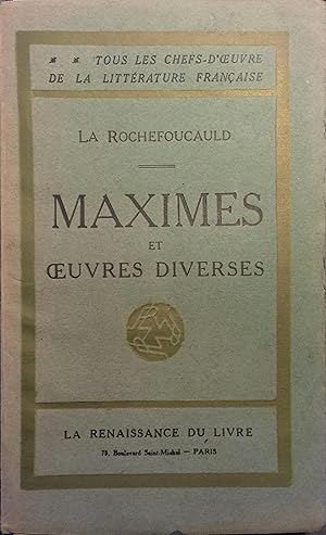 Image du vendeur pour Maximes et oeuvres diverses. Vers 1930. mis en vente par Librairie Et Ctera (et caetera) - Sophie Rosire