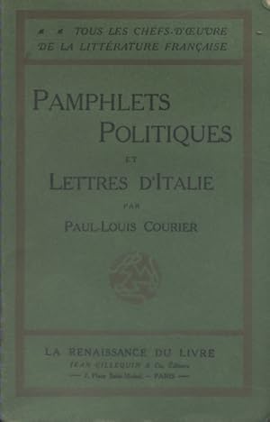 Bild des Verkufers fr Pamphlets politiques et lettres d'Italie. Vers 1930. zum Verkauf von Librairie Et Ctera (et caetera) - Sophie Rosire