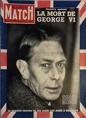 Paris Match N° 152 : La mort de Georges VI. Numéro spécial. 16 février 1952.