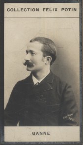 Photographie de la collection Félix Potin (4 x 7,5 cm) représentant : Louis Ganne, compositeur. D...