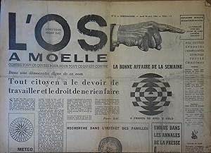 L'Os à Moelle. Hebdomadaire N° 2. Directeur Pierre Dac. 30 avril 1964.
