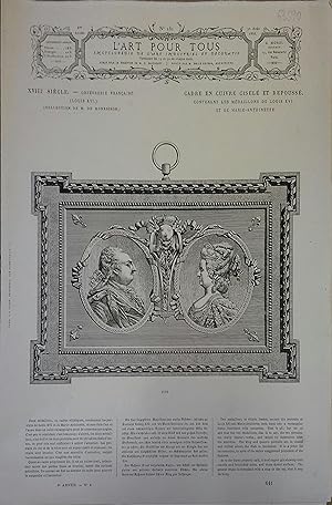 L'art pour tous, encyclopédie de l'art industriel et décoratif. N° 161. Contient quatre gravures ...