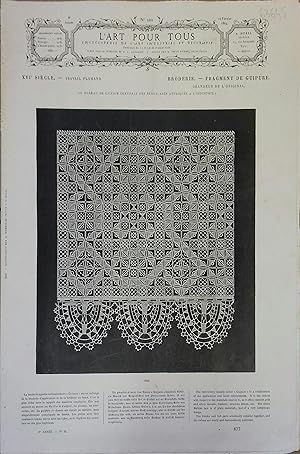 L'art pour tous, encyclopédie de l'art industriel et décoratif. N° 220. Contient quatre gravures ...