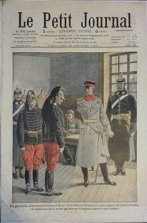 Le Petit journal - Supplément illustré N° 954 : Un général allemand donne une leçon à deux désert...
