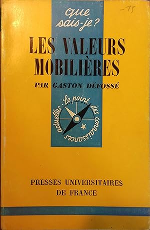 Imagen del vendedor de Les valeurs mobilires. a la venta por Librairie Et Ctera (et caetera) - Sophie Rosire