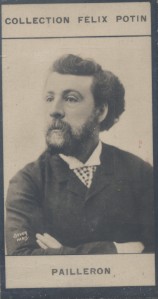 Seller image for Photographie de la collection Flix Potin (4 x 7,5 cm) reprsentant : Edouard Pailleron, homme de lettres. Dbut XXe. Vers 1900. for sale by Librairie Et Ctera (et caetera) - Sophie Rosire