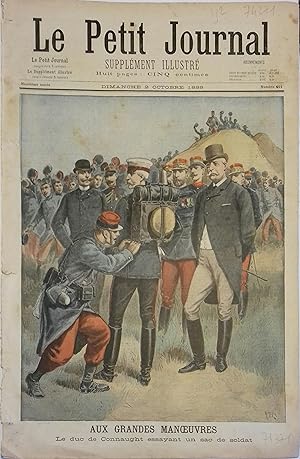 Le Petit journal - Supplément illustré N° 411 : Aux grandes manoeuvres. Le Duc de Connaught essay...