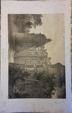 Serrant (Maine-et-Loire). Lithographie de Mathieu : Château de Serrant, commune de Saint-Georges-...