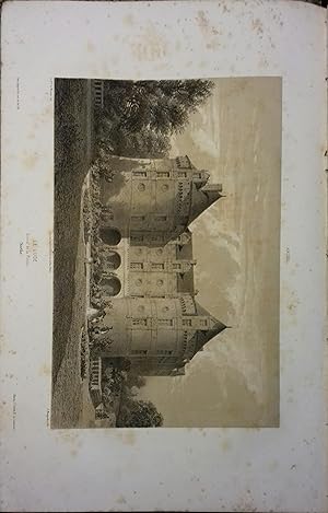 Image du vendeur pour Le Lude (Sarthe) Lithographie de A. Maugendre. Le Lude (le chteau) (Sarthe), d'aprs le Baron de Wismes. Vers 1856. mis en vente par Librairie Et Ctera (et caetera) - Sophie Rosire